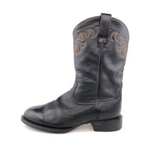 Ariat Heritage Roper Western Boots Mens Size 8.5 EE Wide Cobalt Black Leather